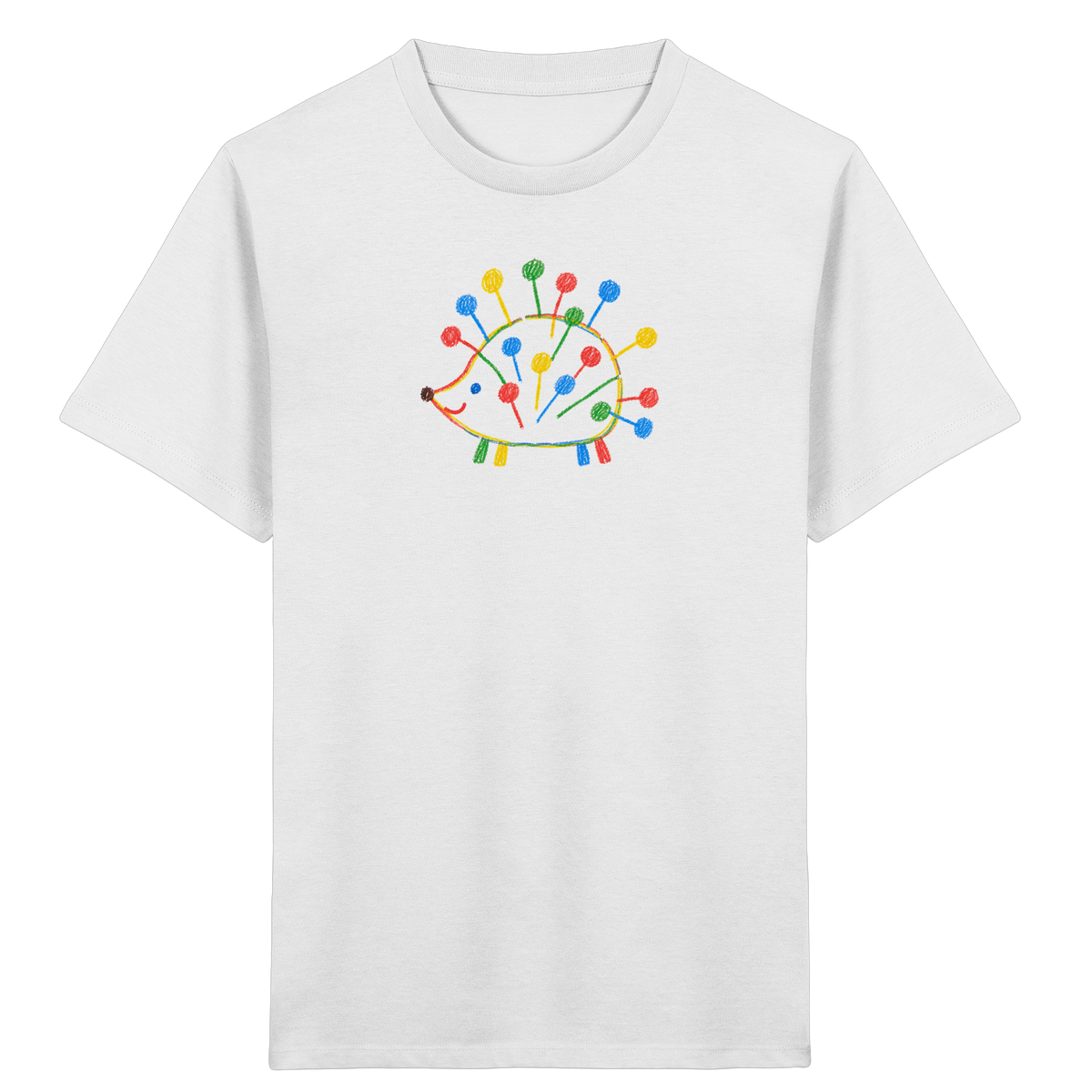 Bunter Farbpunkt Igel - Kinder Bio T-Shirt