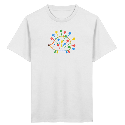 Bunter Farbpunkt Igel - Kinder Bio T-Shirt