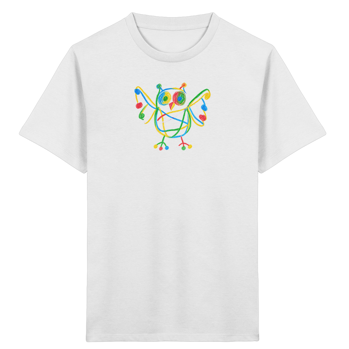 Farbpunkt Eule Kinder Shirt - Kinder Bio T-Shirt