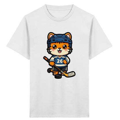 Tiger Eishockey Spieler Kinder T-Shirt - Kinder Bio T-Shirt