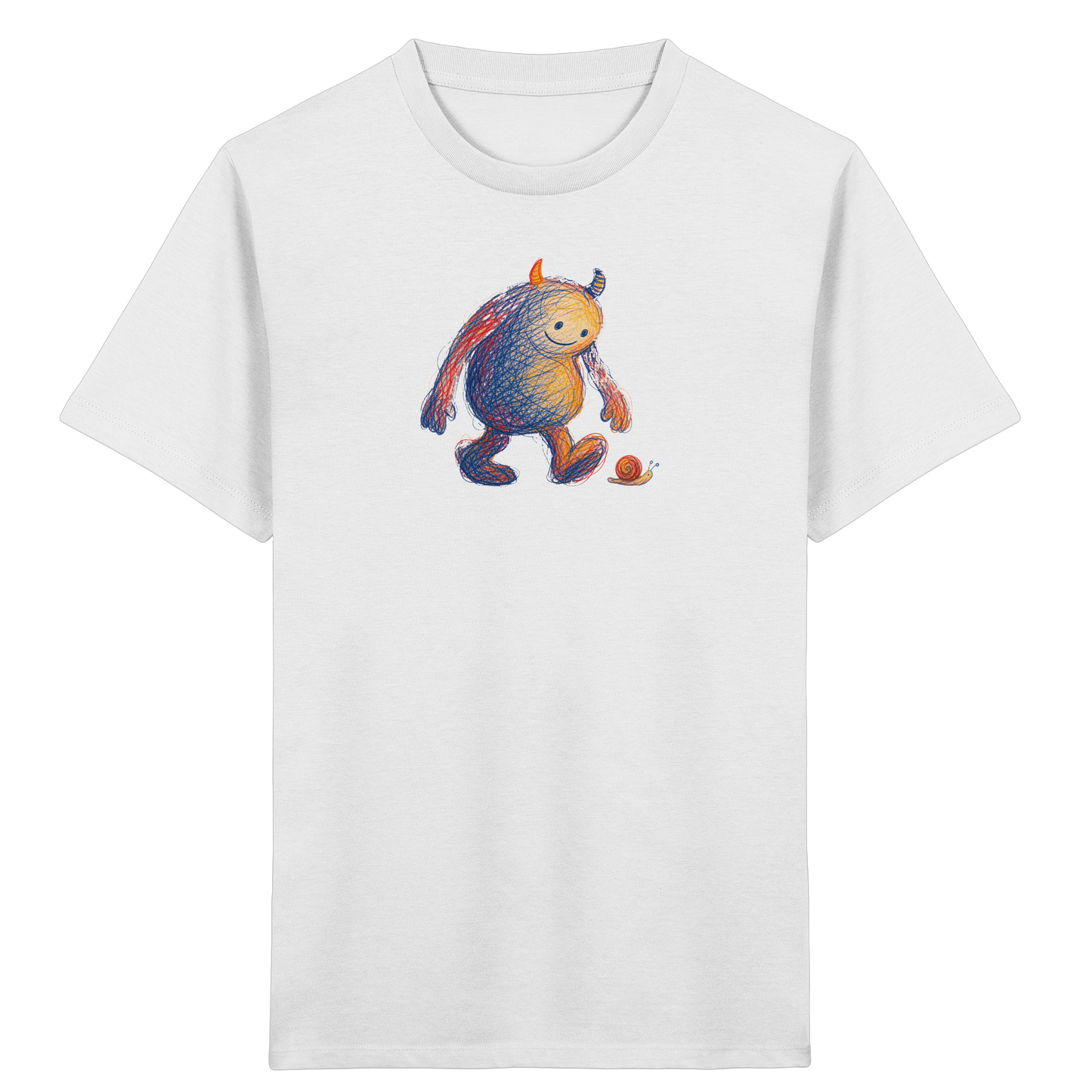 Schneckenfreund Monster Kinder T-Shirt - Kinder Bio T-Shirt
