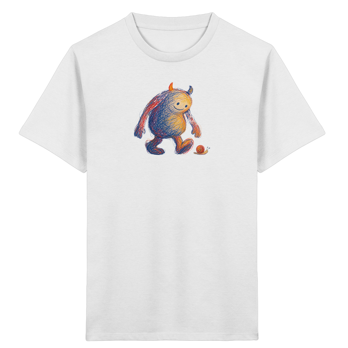 Schneckenfreund Monster Kinder T-Shirt - Kinder Bio T-Shirt