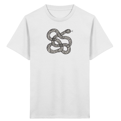 Schlange von oben gezeichnet - Kinder Bio T-Shirt