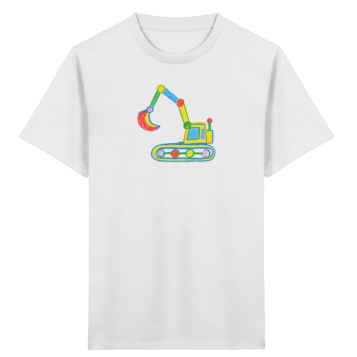 Bunter Punkt Bagger - Kinder Bio T-Shirt