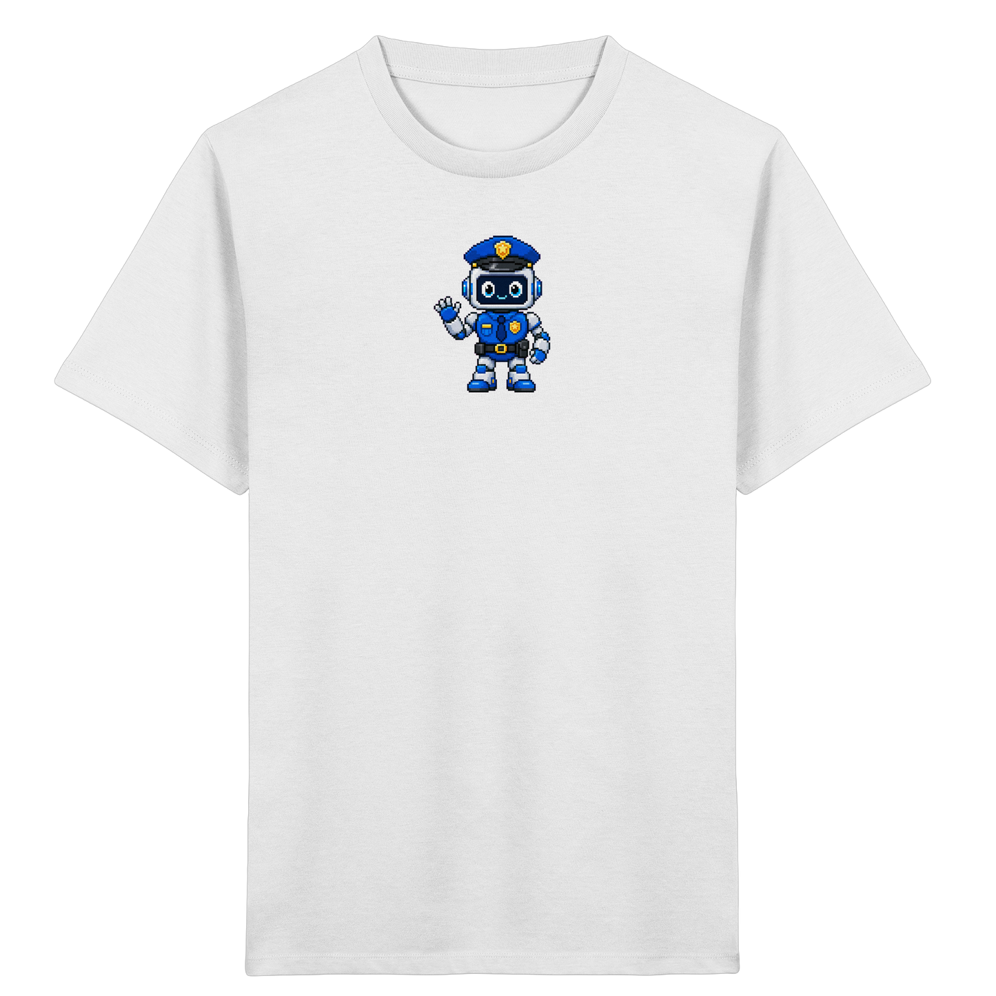 Pixel Roboter Polizei: Winkendes Kinder-T-Shirt - Kinder T-Shirt