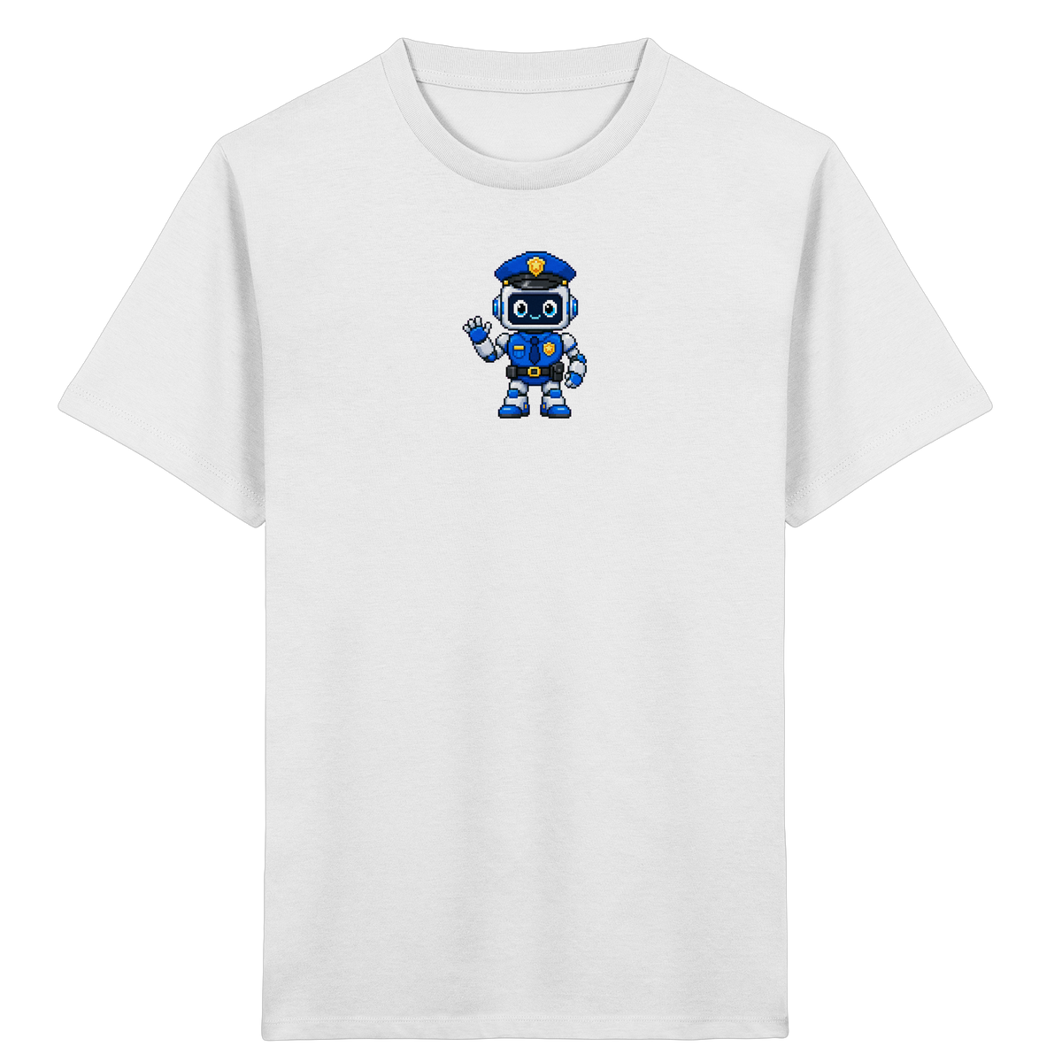 Pixel Roboter Polizei: Winkendes Kinder-T-Shirt - Kinder T-Shirt