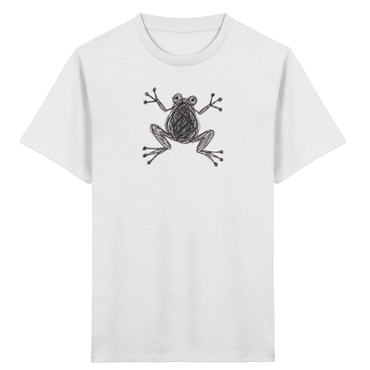 Frosch von oben Kinderzeichnung - Kinder Bio T-Shirt