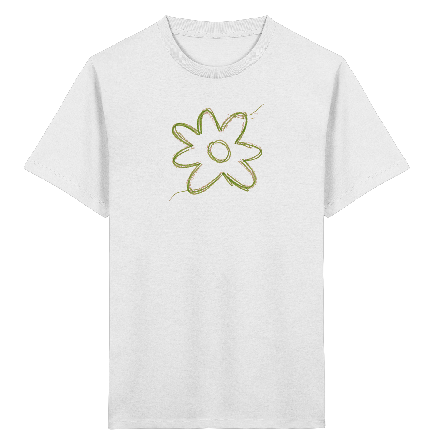 Grüne Zackenblume Kinder Shirt - Kinder Bio T-Shirt