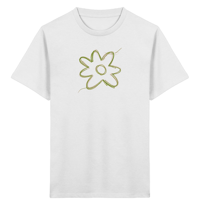 Grüne Zackenblume Kinder Shirt - Kinder Bio T-Shirt