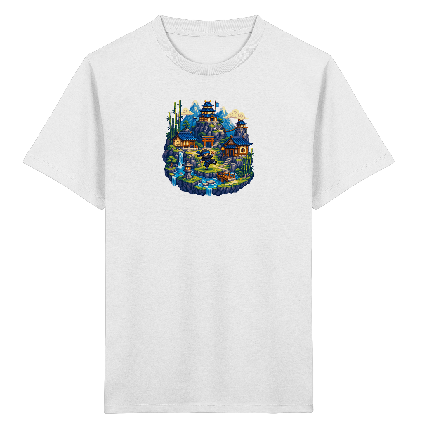 Cooles Ninja Pixel Art T-Shirt - Kinder Bio T-Shirt