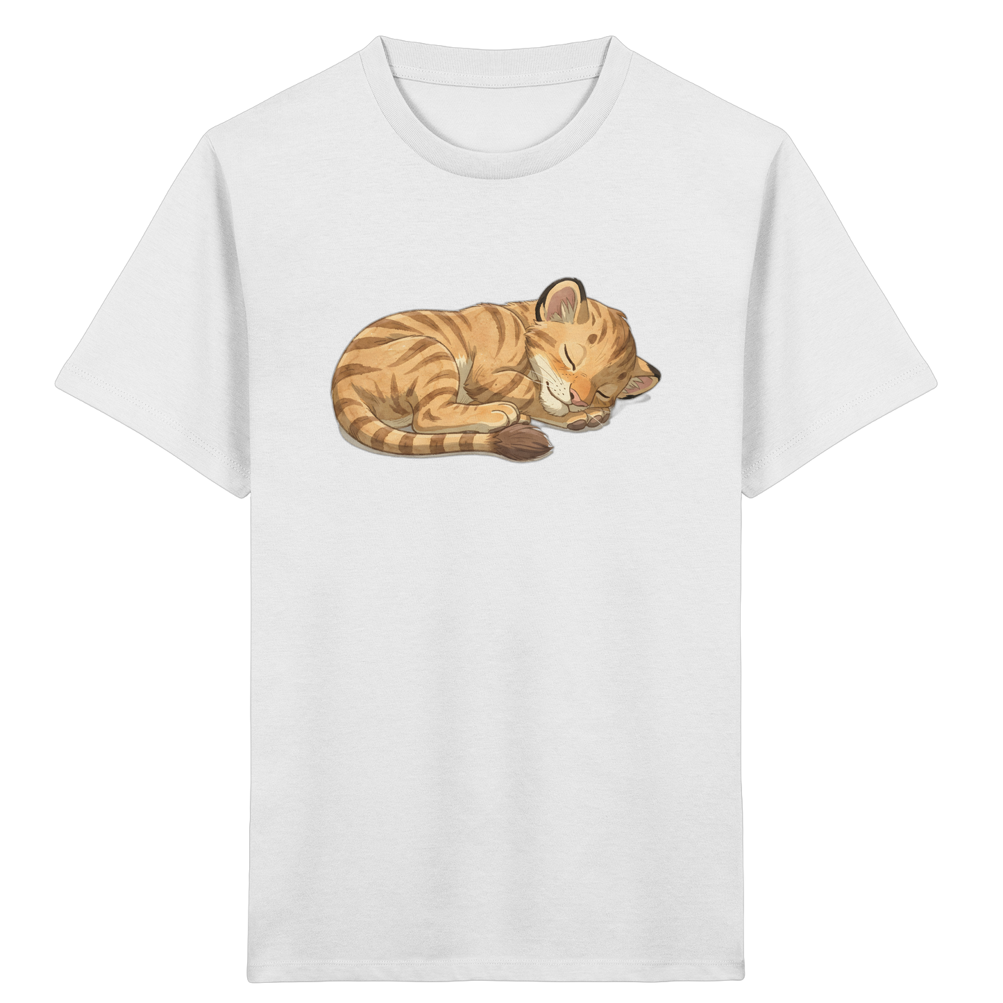 Schlafende Katze: Kuscheliges T-Shirt für Kinder - Kinder Bio T-Shirt