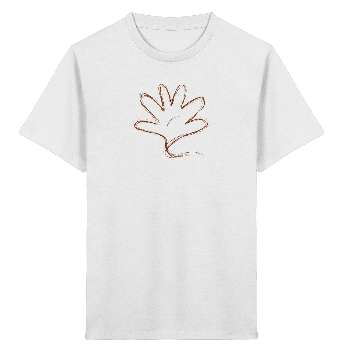 Kakaobraune Schlingenhand Kinder Shirt - Kinder Bio T-Shirt