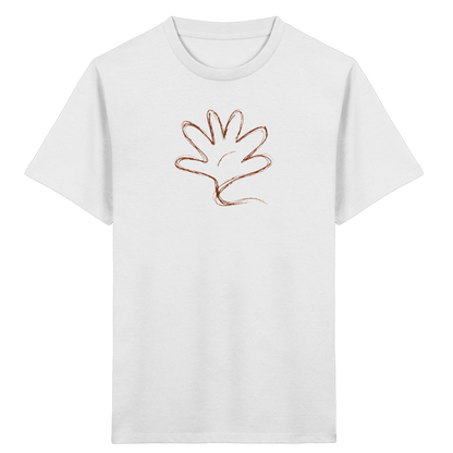 Kakaobraune Schlingenhand Kinder Shirt - Kinder Bio T-Shirt