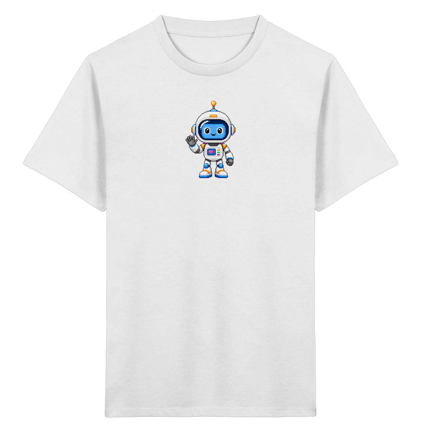 Roboter-Astronaut: Pixel-Herz-Weltraum-Shirt - Kinder T-Shirt