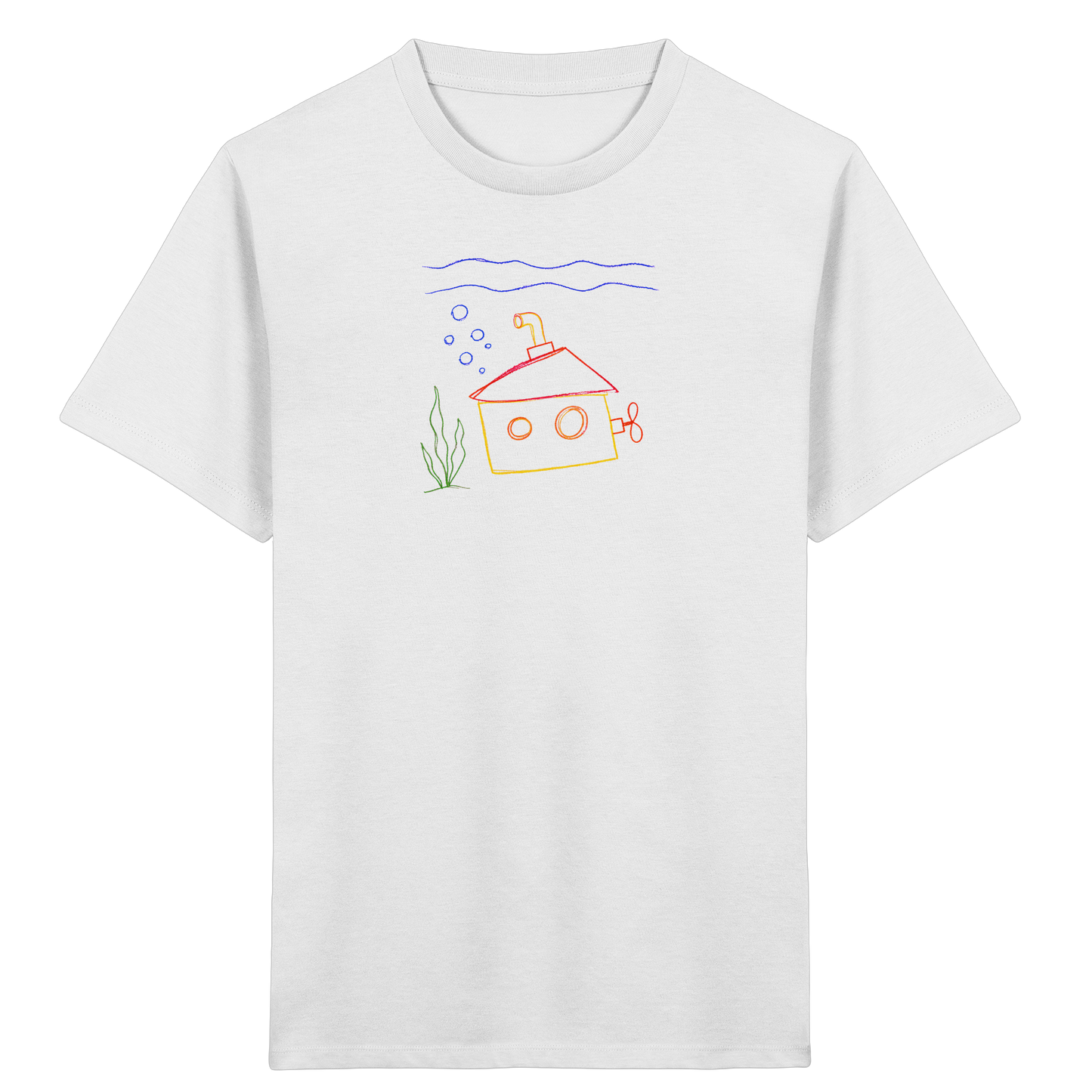 Fröhliches U-Boot Kinder T-Shirt - Kinder Bio T-Shirt