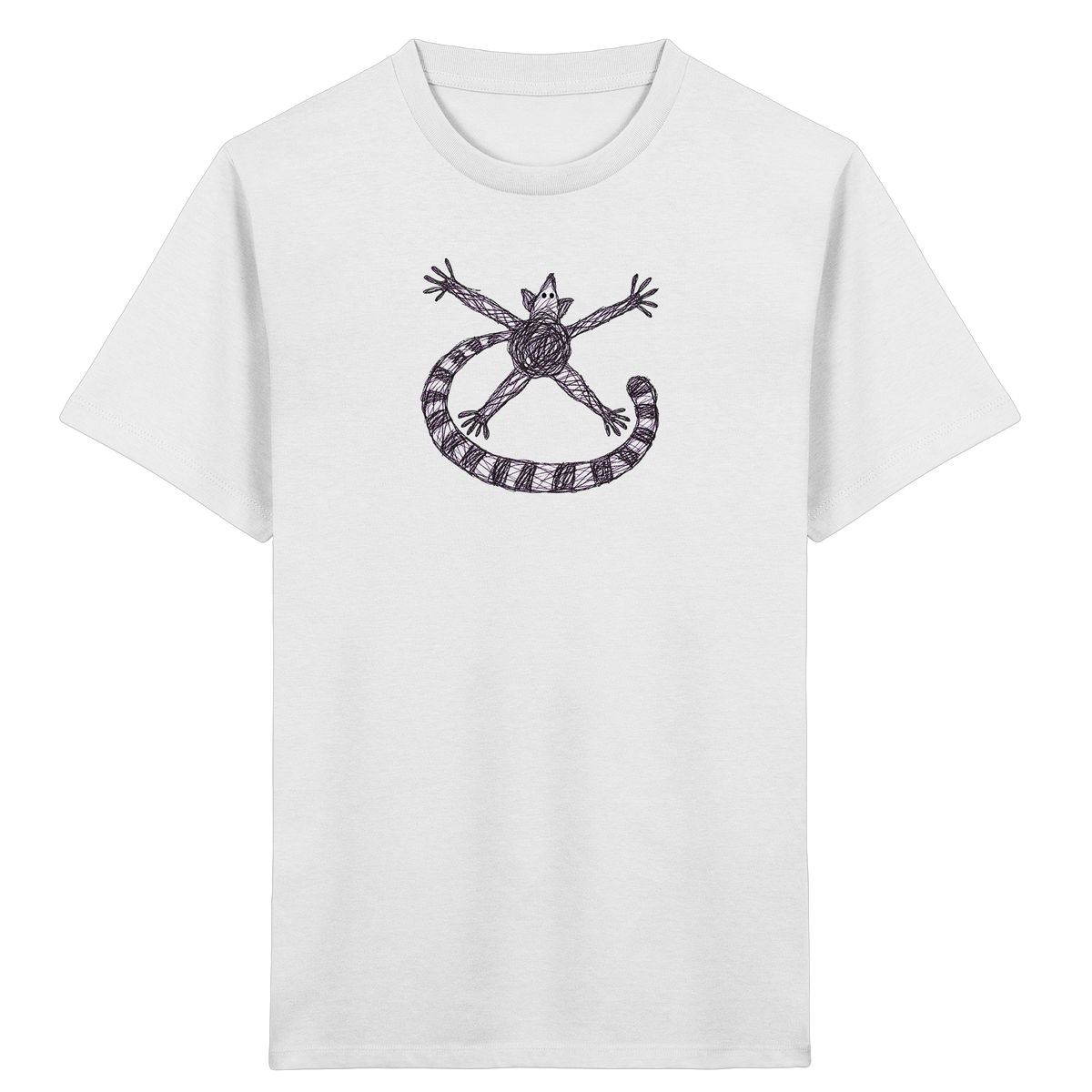 Lemur von oben gezeichnet - Kinder Bio T-Shirt