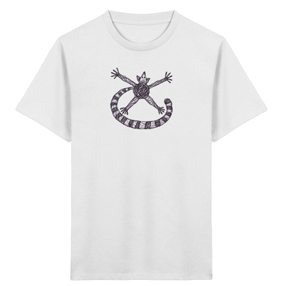 Lemur von oben gezeichnet - Kinder Bio T-Shirt