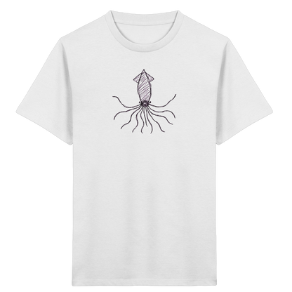 Kraken von oben gezeichnet - Kinder Bio T-Shirt