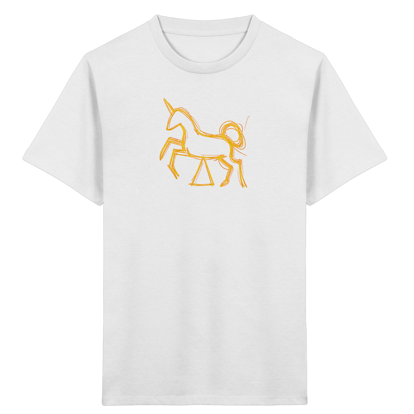 Currygelbes Einhorn zur Einschulung - Kinder Bio T-Shirt
