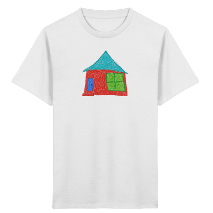Rotes Haus mit Türkisdach - Kinder Bio T-Shirt