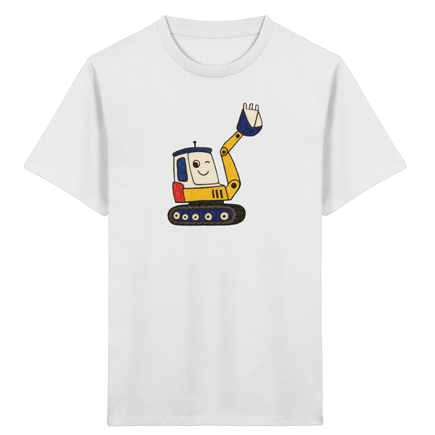 Fröhliches Bagger T-Shirt für Kinder - Kinder Bio T-Shirt