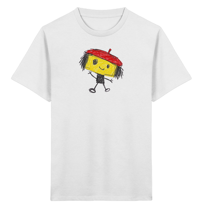 Kritzelkopf mit roter Mütze - Kinder Bio T-Shirt