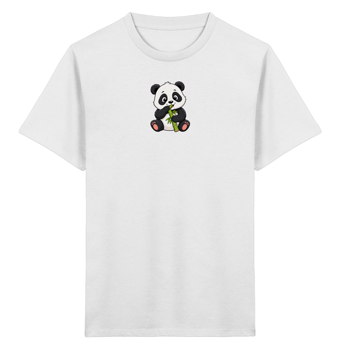 Niedlicher Panda isst Bambus T-Shirt - Kinder Bio T-Shirt