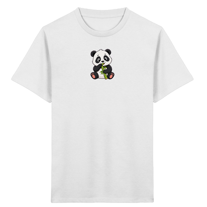 Niedlicher Panda isst Bambus T-Shirt - Kinder Bio T-Shirt