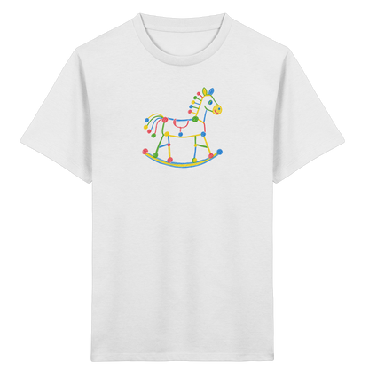 Farbpunkt Schaukelpferd Kinder Shirt - Kinder Bio T-Shirt