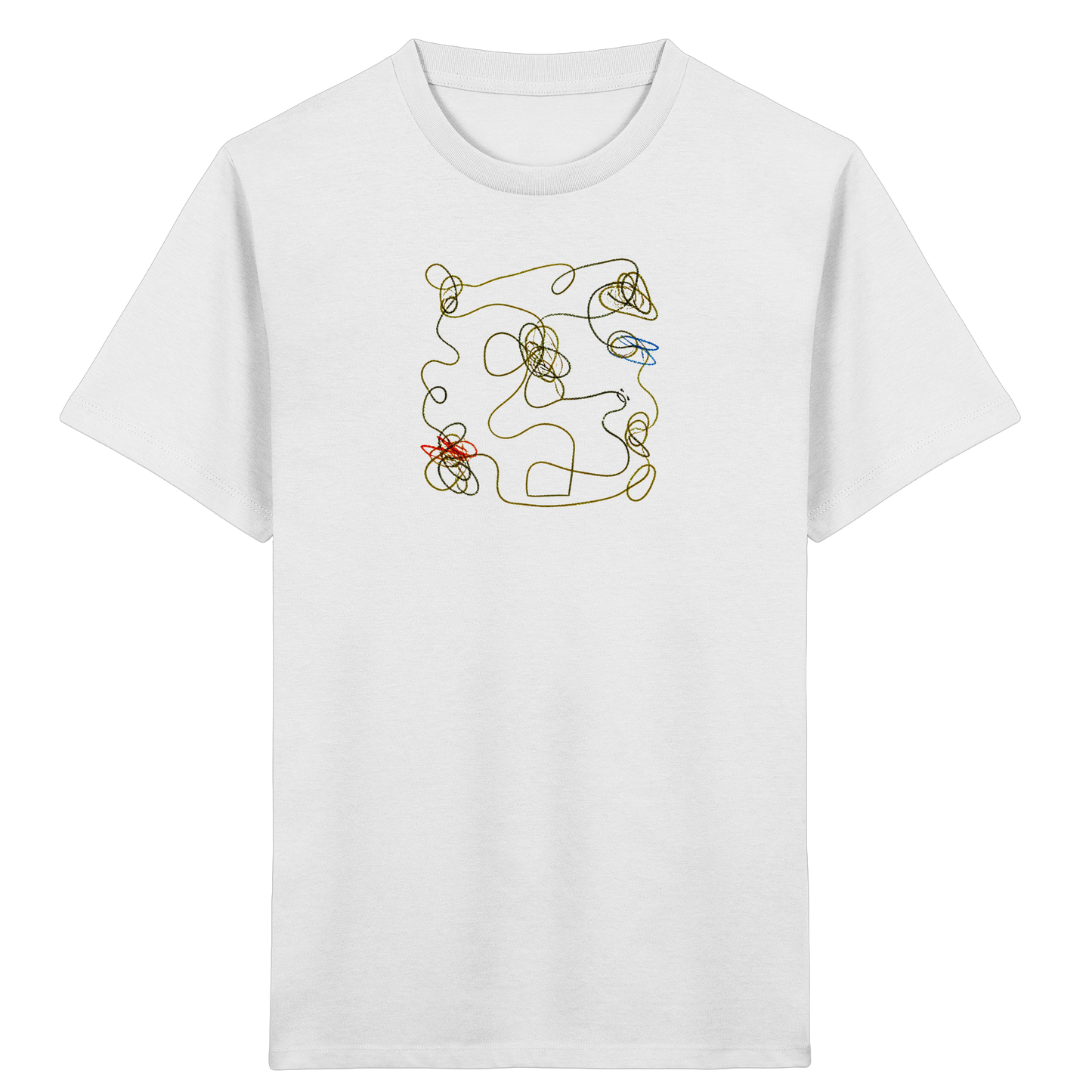 Künstlerisches T-Shirt mit abstraktem Gekritzel - Kinder Bio T-Shirt