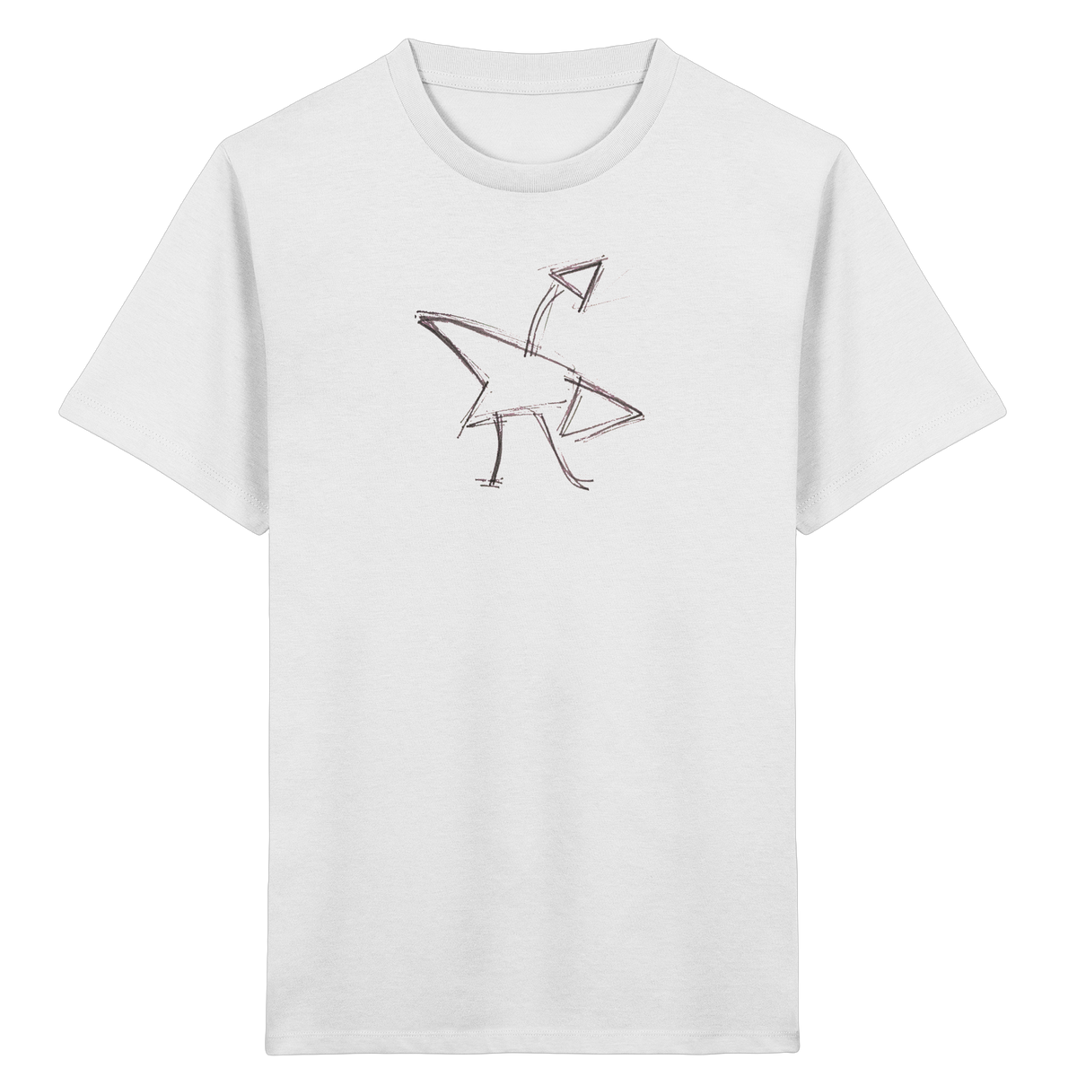 Graphitgrauer Strichvogel Kinder T-Shirt - Kinder Bio T-Shirt