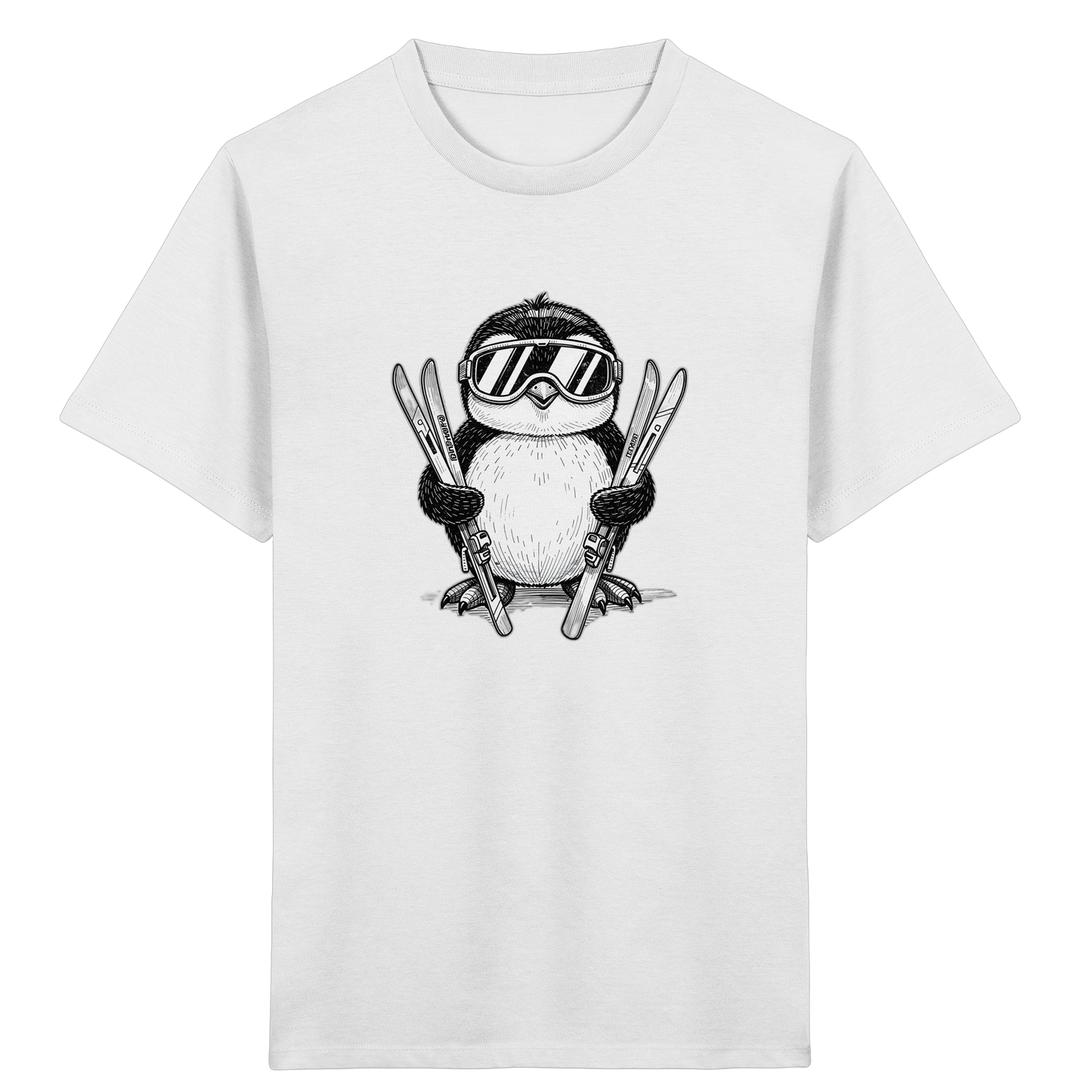 Pinguin auf Skiern: Vintage Kinder T-Shirt - Kinder Bio T-Shirt