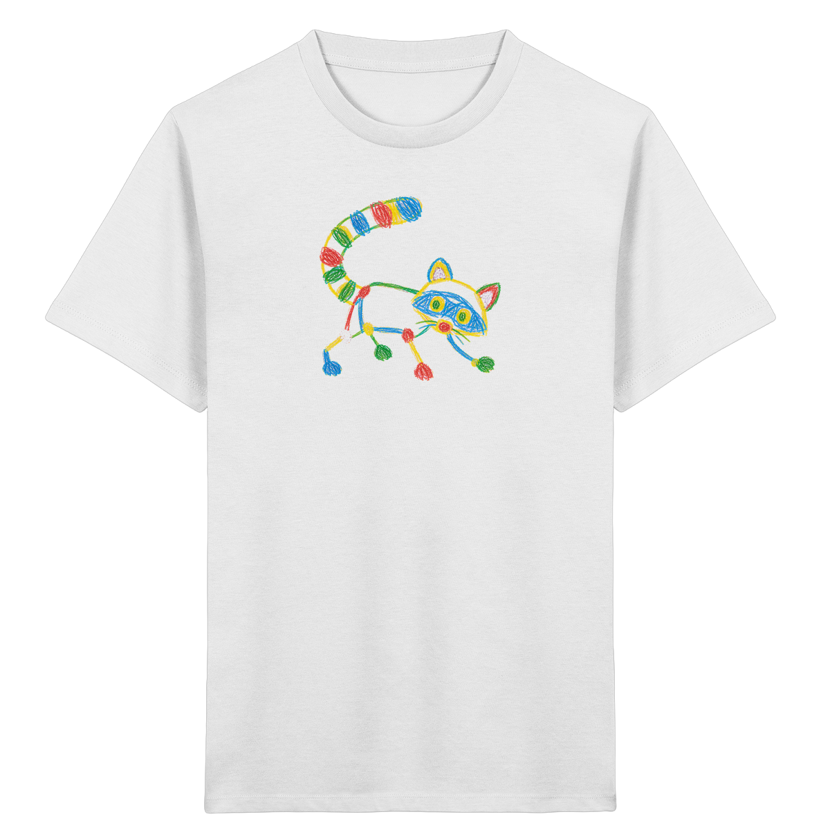 Farbpunkt Waschbär Kinder T-Shirt - Kinder Bio T-Shirt