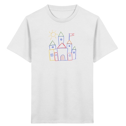 Fröhliches T-Shirt mit Märchenburg Motiv - Kinder Bio T-Shirt