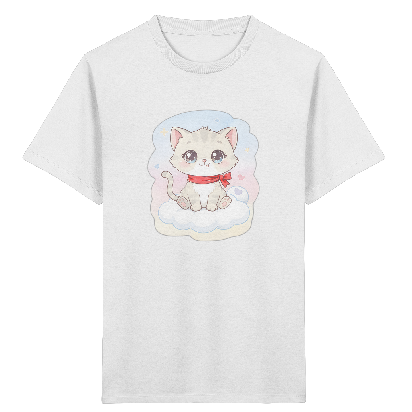 Katze auf Wolke: Süßes Mädchen T-Shirt