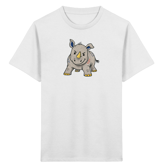 Cooles Nashorn T-Shirt fuer Wildfaenge - Kinder Bio T-Shirt