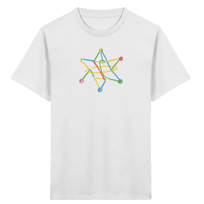 Buntes Sternobjekt Kinderzeichnung - Kinder Bio T-Shirt