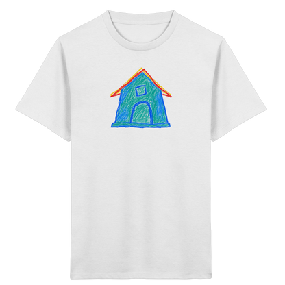 Zweifarbiger Dachbogen Haus - Kinder Bio T-Shirt