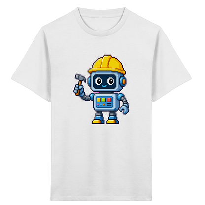 Pixel-Roboter mit Hammer: Retro Kinder-T-Shirt - Kinder T-Shirt
