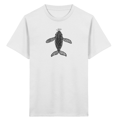 Wal von oben gezeichnet - Kinder Bio T-Shirt
