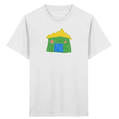 Grünes Haus mit Stufendach - Kinder Bio T-Shirt
