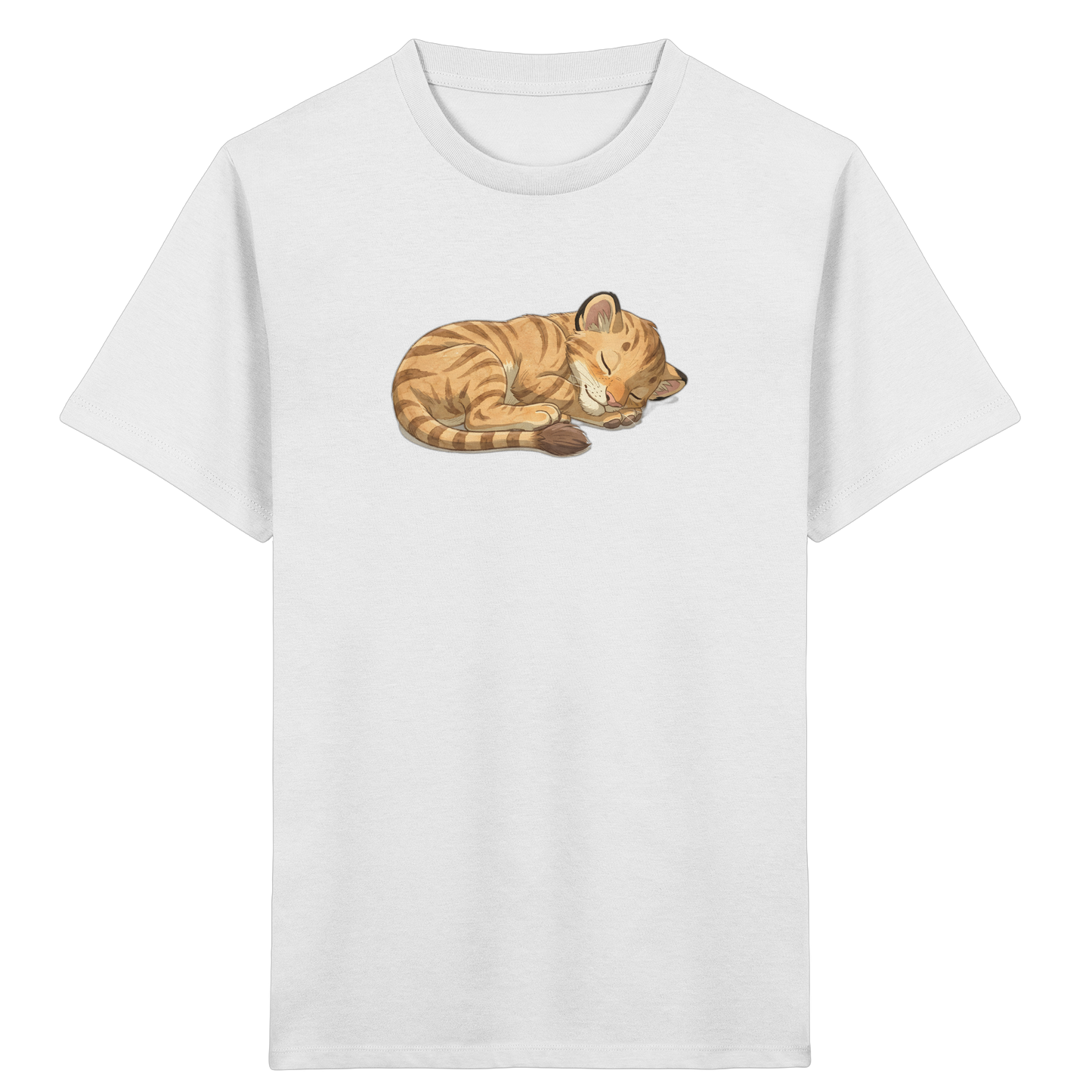 Schlafende Katze: Kuscheliges T-Shirt für Kinder