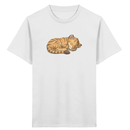 Schlafende Katze Kinder T-Shirt - Kinder Bio T-Shirt
