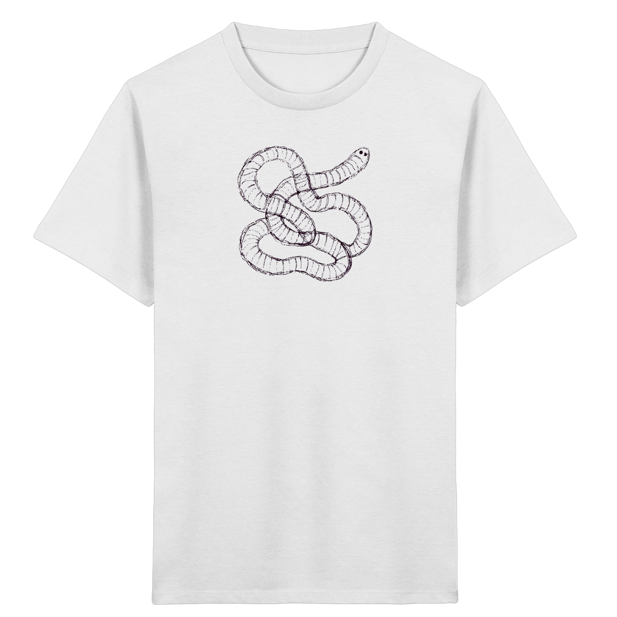 Regenwurm von oben gezeichnet - Kinder Bio T-Shirt