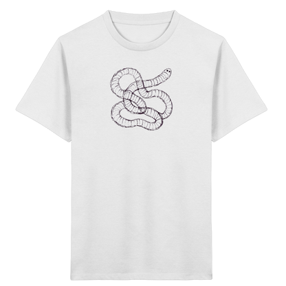 Regenwurm von oben gezeichnet - Kinder Bio T-Shirt
