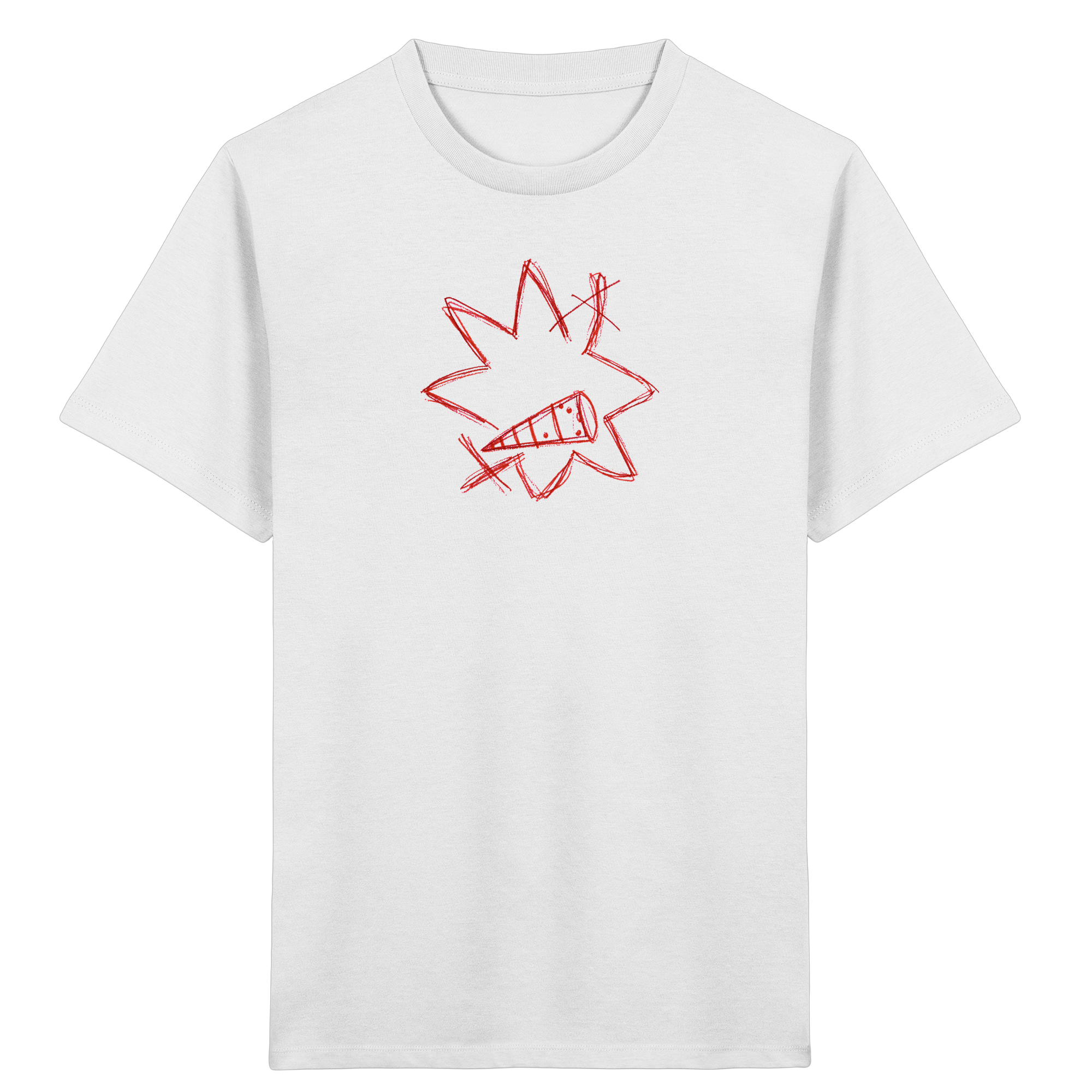 Kinder T-Shirt mit dunkelrotem Mutstern zur Einschulung