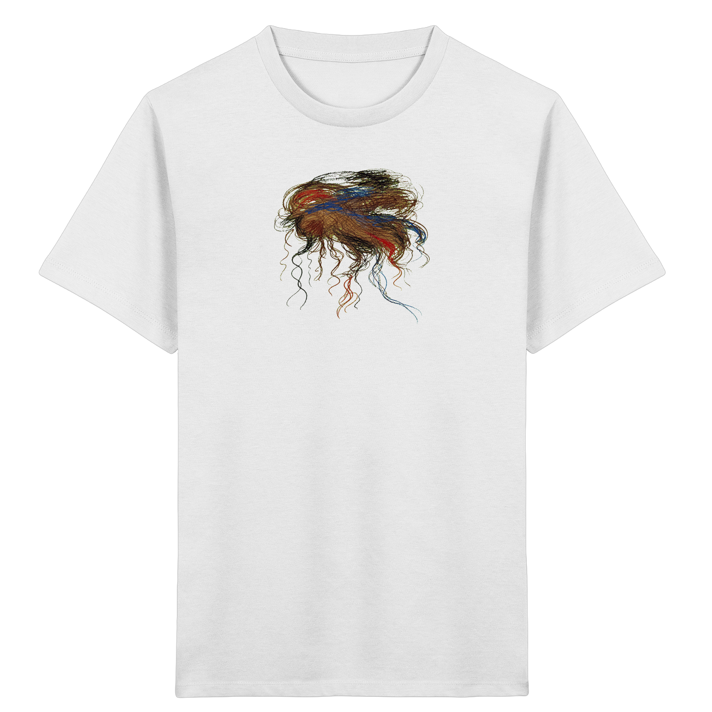 Weißes Kinder Bio T-Shirt mit abstraktem Quallen-Motiv