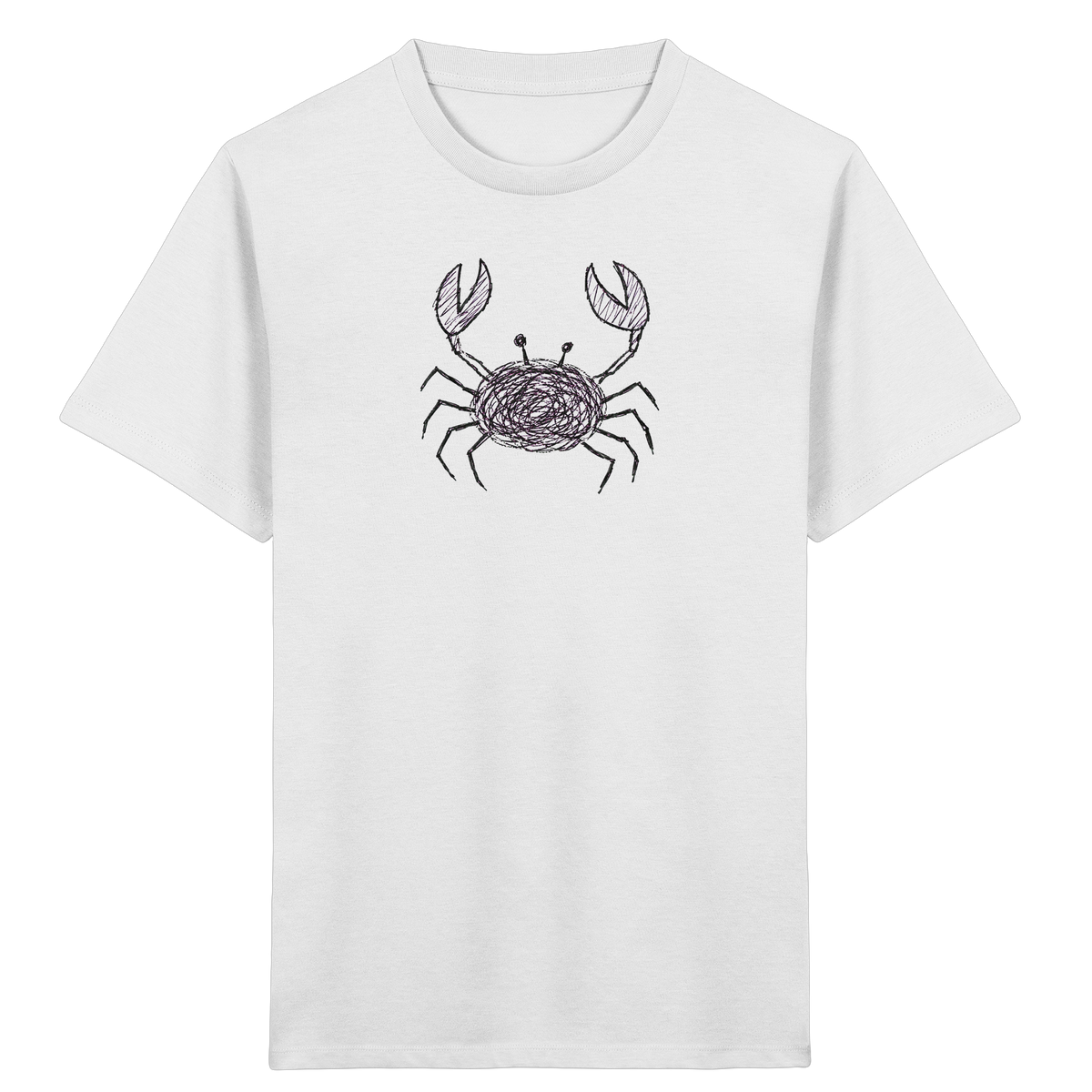 Krabbe von oben gezeichnet - Kinder Bio T-Shirt