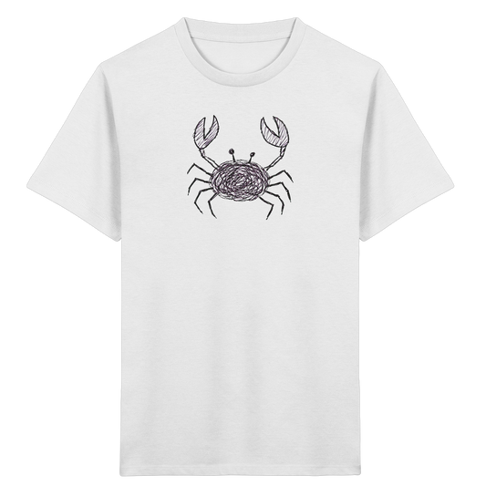 Krabbe von oben gezeichnet - Kinder Bio T-Shirt