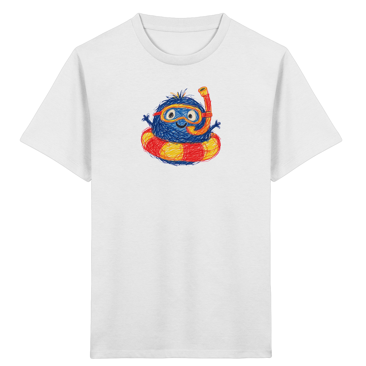Schnorchelmumpf im Schwimmring - Kinder Bio T-Shirt